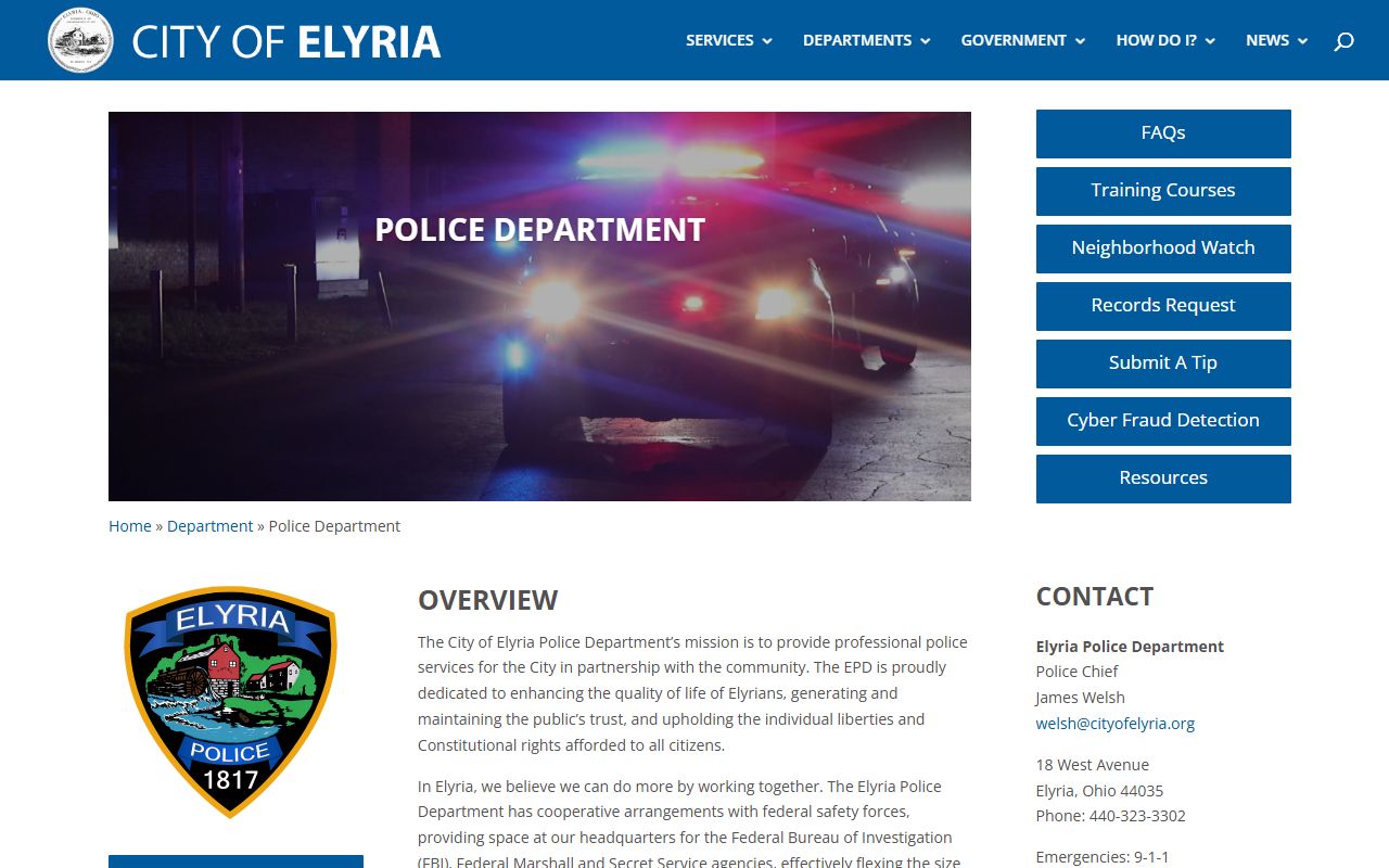 Elyria released inmates Elyria Police Department