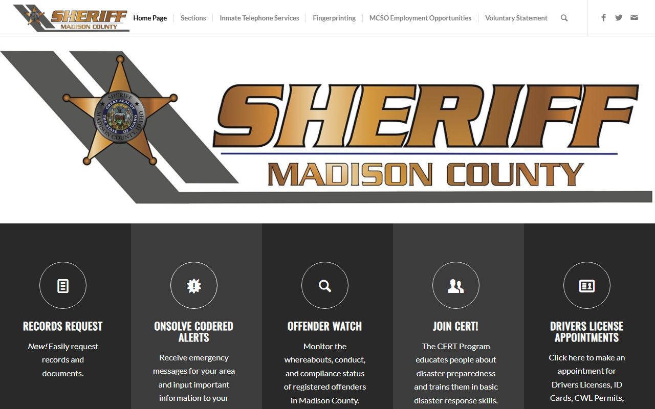 Madison County Sheriff's Office released inmates information