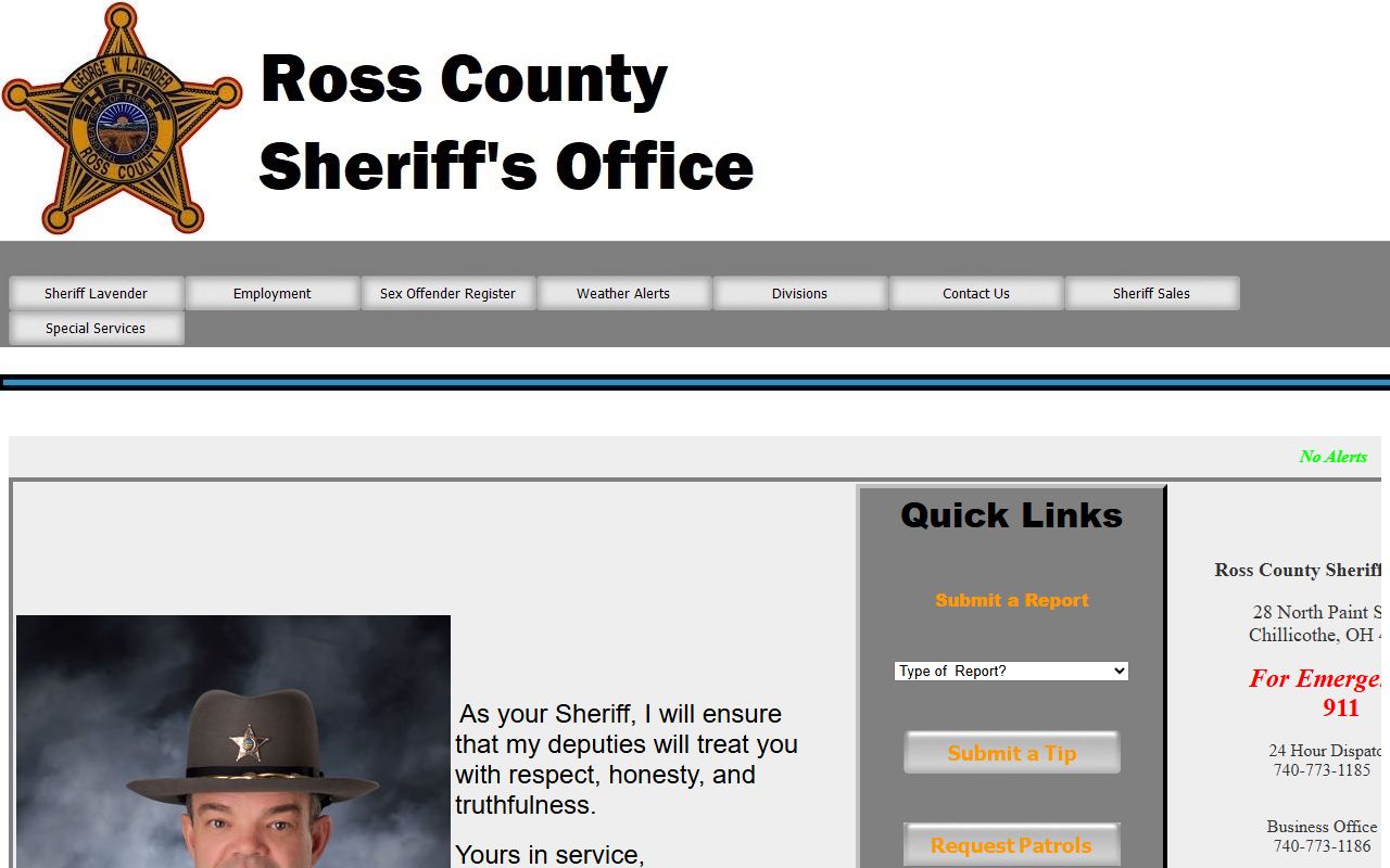 Ross County Sheriff's Office released inmates information