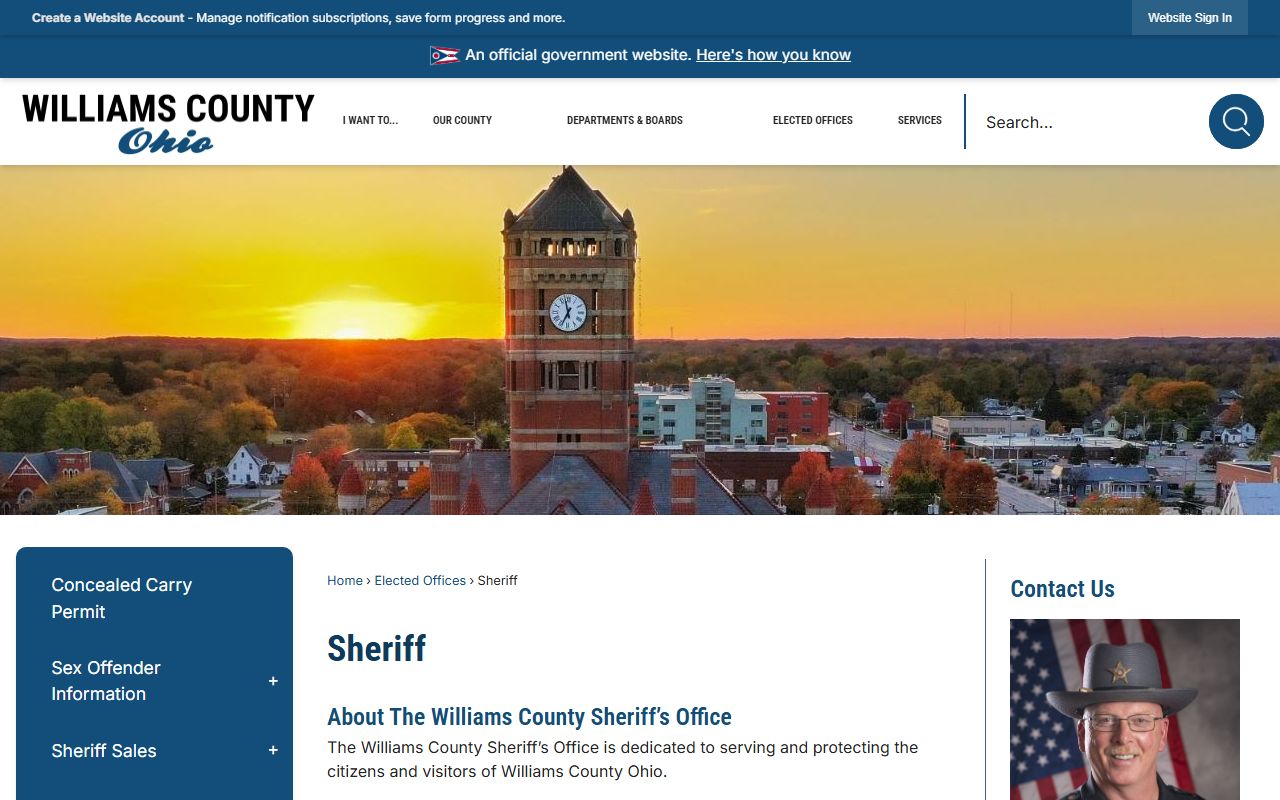 Williams County Sheriff's Office released inmates information