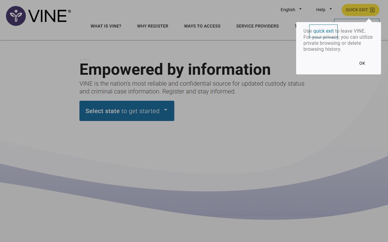 VINE victim notification system Ohio released inmates